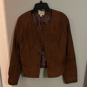 Hinge Women's Chocolate Brown Suede Jacket